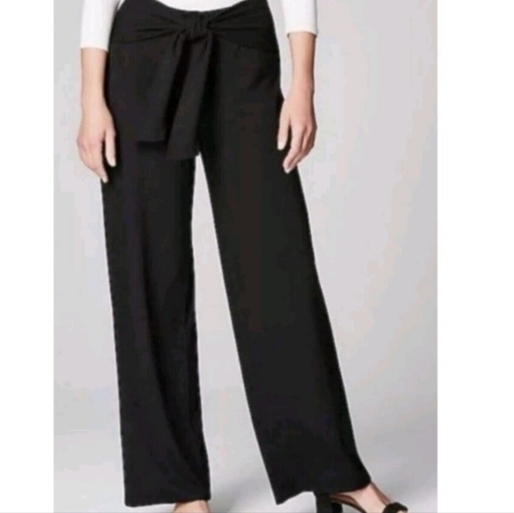 J.jill Wearever TieWaist Pull On Wide Leg Stretchy Elegant Black Women's PantsXL - Picture 1 of 7